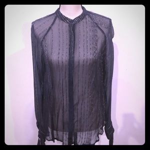 Zadig & Voltaire silk blouse with ties